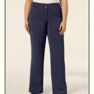 New Alfani Womens Plus SZ 22W
Navy Blue Patterned Tummy
Control wide leg